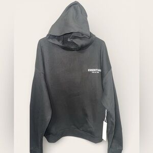 Essentials Black Hoodie Sweater